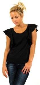 TOP DKNY V-NECK FLUTTER ΜΑΥΡΟ (XL) TOP DKNY V-NECK FLUTTER ΜΑΥΡΟ (XL)