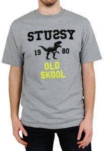 T-SHIRT STUSSY COLLEGE CREW DINO ΓΚΡΙ (S) T-SHIRT STUSSY COLLEGE CREW DINO ΓΚΡΙ (S)