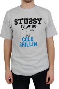 T-SHIRT STUSSY COLLEGE CREW PENGUIN ���� (L)
