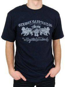 T-SHIRT STUSSY TRADEMARK ΜΠΛΕ ΣΚΟΥΡΟ (M) T-SHIRT STUSSY TRADEMARK ΜΠΛΕ ΣΚΟΥΡΟ (M)