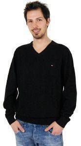 ΠΟΥΛΟΒΕΡ TOMMY HILFIGER ΜΕ V ΜΑΥΡΟ (XL) ΠΟΥΛΟΒΕΡ TOMMY HILFIGER ΜΕ V ΜΑΥΡΟ (XL)