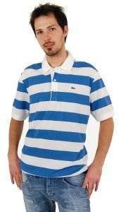 POLO T-SHIRT LACOSTE ΜΠΛΕ ΜΕ ΛΕΥΚΕΣ ΡΙΓΕΣ (ΧL) POLO T-SHIRT LACOSTE ΜΠΛΕ ΜΕ ΛΕΥΚΕΣ ΡΙΓΕΣ (ΧL)