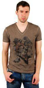 GAS T-SHIRT SCUBA V ΚΑΦΕ ΜΕ ΣΤΑΜΠΑ (L) GAS T-SHIRT SCUBA V ΚΑΦΕ ΜΕ ΣΤΑΜΠΑ (L)
