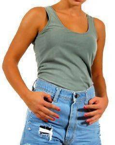 TOP ΑΜΑΝΙΚΟ VINTAGE TANK BLAUMAX ΓΚΡΙ ΠΡΑΣΙΝΟ (S) TOP ΑΜΑΝΙΚΟ VINTAGE TANK BLAUMAX ΓΚΡΙ ΠΡΑΣΙΝΟ (S)