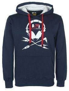 HOODIE DRUNKNMUNKY ΜΠΛΕ ΜΕ ΛΕΥΚΗ ΣΤΑΜΠΑ (XL) HOODIE DRUNKNMUNKY ΜΠΛΕ ΜΕ ΛΕΥΚΗ ΣΤΑΜΠΑ (XL)