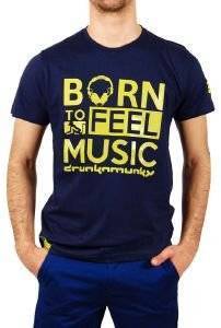 T-SHIRT DRUNKNMUNKY BORN TO FEEL MUSIC ΜΠΛΕ (M) T-SHIRT DRUNKNMUNKY BORN TO FEEL MUSIC ΜΠΛΕ (M)