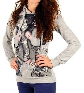 HOODIE ALCOTT MINNIE & MICKEY ΓΚΡΙ (M) HOODIE ALCOTT MINNIE & MICKEY ΓΚΡΙ (M)
