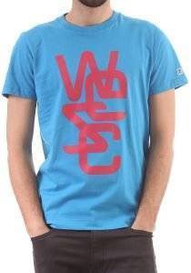 T-SHIRT WESC OVERLAY ΜΕ ΣΤΑΜΠΑ ΤΙΡΚΟΥΑΖ (XS) T-SHIRT WESC OVERLAY ΜΕ ΣΤΑΜΠΑ ΤΙΡΚΟΥΑΖ (XS)