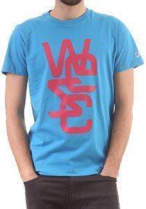 T-SHIRT WESC OVERLAY ΜΕ ΣΤΑΜΠΑ ΤΙΡΚΟΥΑΖ (L) T-SHIRT WESC OVERLAY ΜΕ ΣΤΑΜΠΑ ΤΙΡΚΟΥΑΖ (L)