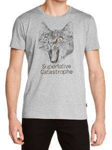 T-SHIRT WESC CAT-ASTROPHE ΓΚΡΙ ΜΕΛΑΝΖΕ (L) T-SHIRT WESC CAT-ASTROPHE ΓΚΡΙ ΜΕΛΑΝΖΕ (L)