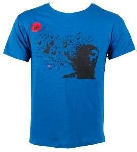 T-SHIRT STOMP ΜΕ ΣΤΑΜΠΑ BUTTERFLIES ΠΕΤΡΟΛ (L) T-SHIRT STOMP ΜΕ ΣΤΑΜΠΑ BUTTERFLIES ΠΕΤΡΟΛ (L)