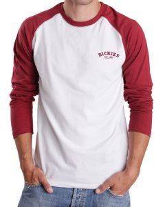 ΜΠΛΟΥΖΑ ΜΑΚΡΙΜΑΝΙΚΗ DICKIES BASEBALL ΛΕΥΚΟ/ΜΠΟΡΝΤΩ (L) ΜΠΛΟΥΖΑ ΜΑΚΡΙΜΑΝΙΚΗ DICKIES BASEBALL ΛΕΥΚΟ/ΜΠΟΡΝΤΩ (L)