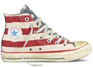 ������� CONVERSE ALL STAR CHUCK TAYLOR AS RUMMAGE HI DIRTY WHITE/NAVY/RED (EUR:42.5)