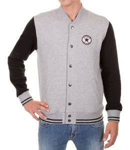 ΤΖΑΚΕΤ CONVERSE AMK CORE BASEBALL ΓΚΡΙ ΜΕΛΑΝΖΕ (XL)