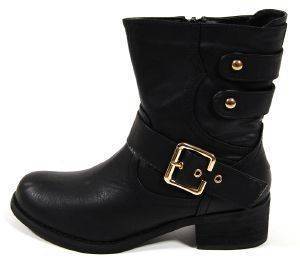 ΜΠΟΤΑΚΙ CASUAL BIKER SHOOZ ΜΑΥΡΟ (38) ΜΠΟΤΑΚΙ CASUAL BIKER SHOOZ ΜΑΥΡΟ (38)