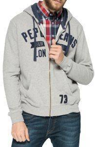 HOODIE ΜΕ ΦΕΡΜΟΥΑΡ PEPE JEANS RUDY ΓΚΡΙ ΜΕΛΑΝΖΕ (M) HOODIE ΜΕ ΦΕΡΜΟΥΑΡ PEPE JEANS RUDY ΓΚΡΙ ΜΕΛΑΝΖΕ (M)