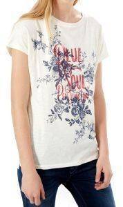 T-SHIRT PEPE JEANS BELL ΜΕ ΤΥΠΩΜΑ ΚΡΕΜ (M) T-SHIRT PEPE JEANS BELL ΜΕ ΤΥΠΩΜΑ ΚΡΕΜ (M)