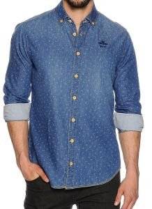 ΠΟΥΚΑΜΙΣΟ JEAN NEW ZEALAND 15CN554S ΜΕ ΣΧΕΔΙΟ ΜΠΛΕ ΠΟΥΚΑΜΙΣΟ JEAN NEW ZEALAND 15CN554S ΜΕ ΣΧΕΔΙΟ ΜΠΛΕ