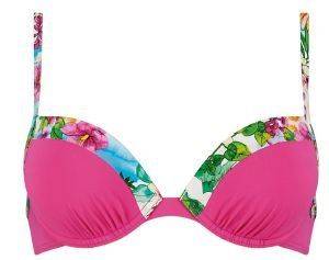 BIKINI TOP SLOGGI SWIM PINK TROPICS CTOWU ��� (42B)
