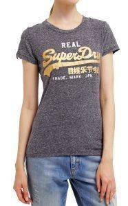 T-SHIRT SUPERDRY VINTAGE LOGO ME ΣΤΑΜΠΑ ΓΚΡΙ ΜΕΛΑΝΖΕ (M) T-SHIRT SUPERDRY VINTAGE LOGO ME ΣΤΑΜΠΑ ΓΚΡΙ ΜΕΛΑΝΖΕ (M)