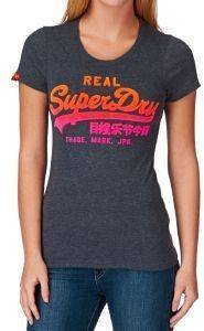 T-SHIRT SUPERDRY VINTAGE LOGO FLOCK �� ������ ���� (L)