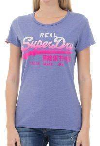 T-SHIRT SUPERDRY VINTAGE LOGO FLOCK ΜΕ ΣΤΑΜΠΑ ΜΩΒ (S) T-SHIRT SUPERDRY VINTAGE LOGO FLOCK ΜΕ ΣΤΑΜΠΑ ΜΩΒ (S)