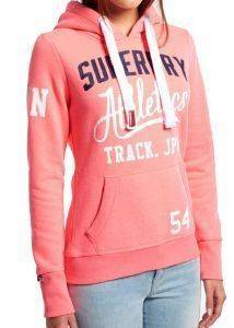 HOODIE SUPERDRY ATHLETICS TRACKSTER ΜΕ ΣΤΑΜΠΑ ΡΟΖ (S) HOODIE SUPERDRY ATHLETICS TRACKSTER ΜΕ ΣΤΑΜΠΑ ΡΟΖ (S)