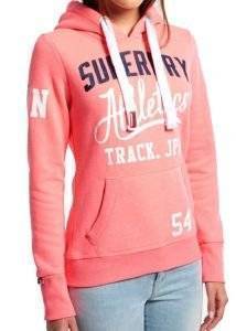 HOODIE SUPERDRY ATHLETICS TRACKSTER ΜΕ ΣΤΑΜΠΑ ΡΟΖ (M) HOODIE SUPERDRY ATHLETICS TRACKSTER ΜΕ ΣΤΑΜΠΑ ΡΟΖ (M)
