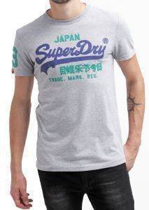 T-SHIRT SUPERDRY VINTAGE LOGO NEW ΜΕ ΣΤΑΜΠΑ ΓΚΡΙ ΜΕΛΑΝΖΕ (XL) T-SHIRT SUPERDRY VINTAGE LOGO NEW ΜΕ ΣΤΑΜΠΑ ΓΚΡΙ ΜΕΛΑΝΖΕ (XL)