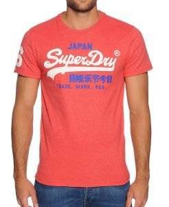 T-SHIRT SUPERDRY VINTAGE LOGO NEW ΜΕ ΣΤΑΜΠΑ KOKKINO ΜΕΛΑΝΖΕ (XL) T-SHIRT SUPERDRY VINTAGE LOGO NEW ΜΕ ΣΤΑΜΠΑ KOKKINO ΜΕΛΑΝΖΕ (XL)