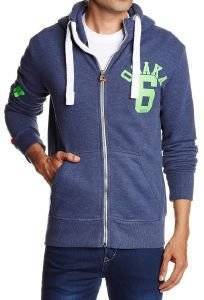 HOODIE ΜΕ ΦΕΡΜΟΥΑΡ SUPERDRY OSAKA SPORT ΜΠΛΕ ΜΕΛΑΝΖΕ (M) HOODIE ΜΕ ΦΕΡΜΟΥΑΡ SUPERDRY OSAKA SPORT ΜΠΛΕ ΜΕΛΑΝΖΕ (M)