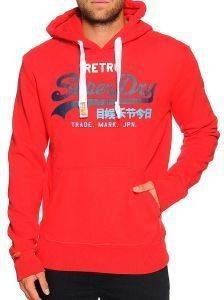 HOODIE SUPERDRY VINTAGE LOGO RETRO-ENTRY ΚΟΚΚΙΝΟ (L) HOODIE SUPERDRY VINTAGE LOGO RETRO-ENTRY ΚΟΚΚΙΝΟ (L)