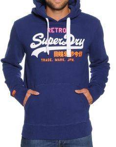 HOODIE SUPERDRY VINTAGE LOGO RETRO-ENTRY ΣΚΟΥΡΟ ΜΠΛΕ (XL) HOODIE SUPERDRY VINTAGE LOGO RETRO-ENTRY ΣΚΟΥΡΟ ΜΠΛΕ (XL)