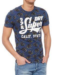 T-SHIRT SUPERDRY CALIF STATE ΜΕ ΣΤΑΜΠΑ ΜΠΛΕ ΜΕΛΑΝΖΕ (S) T-SHIRT SUPERDRY CALIF STATE ΜΕ ΣΤΑΜΠΑ ΜΠΛΕ ΜΕΛΑΝΖΕ (S)