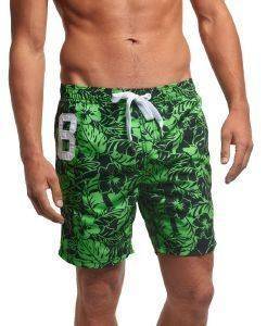 ����� BOXER SUPERDRY PREMIUM PRINT WATER POLO LEAF FLUO �������/����� (L)
