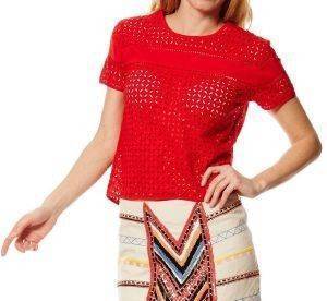 TOP PEPE JEANS ALEGRA ΜΕ ΔΙΑΤΡΗΤΟ ΣΧΕΔΙΟ ΚΟΚΚΙΝΟ (S) TOP PEPE JEANS ALEGRA ΜΕ ΔΙΑΤΡΗΤΟ ΣΧΕΔΙΟ ΚΟΚΚΙΝΟ (S)