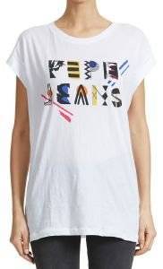 T-SHIRT PEPE JEANS CELIAS ΜΕ ΤΥΠΩΜΑ ΛΕΥΚΟ (L) T-SHIRT PEPE JEANS CELIAS ΜΕ ΤΥΠΩΜΑ ΛΕΥΚΟ (L)