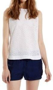 PEPE JEANS TOP PEPE JEANS PATRICIA ΜΕ ΔΙΑΤΡΗΤΟ ΣΧΕΔΙΟ ΛΕΥΚΟ