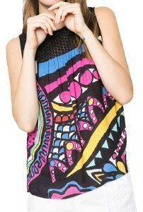 TOP DESIGUAL CORALINE ΜΕ ΣΧΕΔΙΑ ΜΑΥΡΟ (XL) TOP DESIGUAL CORALINE ΜΕ ΣΧΕΔΙΑ ΜΑΥΡΟ (XL)