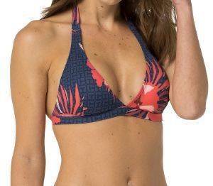 BIKINI TOP TOMMY HILFIGER CAI LOGO WITH FLOWER PRINT HALTER ������ ����/������ (36)