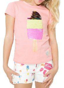T-SHIRT DESIGUAL MANITOBA ΜΕ ΣΧΕΔΙΟ ΠΑΓΩΤΟ ΡΟΖ (NO 5-6) T-SHIRT DESIGUAL MANITOBA ΜΕ ΣΧΕΔΙΟ ΠΑΓΩΤΟ ΡΟΖ (NO 5-6)