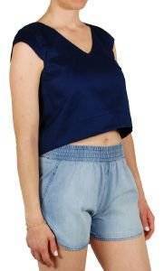 CROP TOP HELMI BY ANNA PRELEVIC ΣΚΟΥΡΟ ΜΠΛΕ (S)