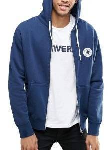 HOODIE ΜΕ ΦΕΡΜΟΥΑΡ CONVERSE CORE ΜΠΛΕ ΡΟΥΑ (XL) HOODIE ΜΕ ΦΕΡΜΟΥΑΡ CONVERSE CORE ΜΠΛΕ ΡΟΥΑ (XL)