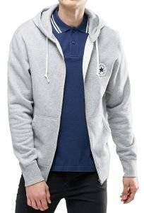 HOODIE ΜΕ ΦΕΡΜΟΥΑΡ CONVERSE CORE ΓΚΡΙ ΜΕΛΑΝΖΕ (S) HOODIE ΜΕ ΦΕΡΜΟΥΑΡ CONVERSE CORE ΓΚΡΙ ΜΕΛΑΝΖΕ (S)