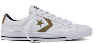 �������� CONVERSE ALL STAR PLAYER LEATHER OX 153763C WHITE/JUTE/BLACK (EUR:46)