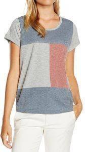 T-SHIRT TOMMY HILFIGER ASHLEIGH FLAG ΓΚΡΙ ΜΕΛΑΝΖΕ (XL) T-SHIRT TOMMY HILFIGER ASHLEIGH FLAG ΓΚΡΙ ΜΕΛΑΝΖΕ (XL)