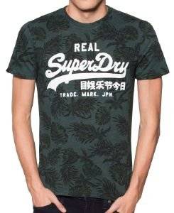 T-SHIRT SUPERDRY VINTAGE LOGO AOP OVERDYE ΣΚΟΥΡΟ ΠΡΑΣΙΝΟ (XL) T-SHIRT SUPERDRY VINTAGE LOGO AOP OVERDYE ΣΚΟΥΡΟ ΠΡΑΣΙΝΟ (XL)