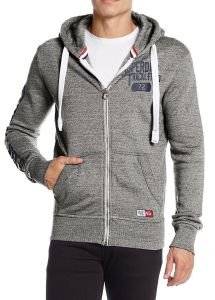 HOODIE ΜΕ ΦΕΡΜΟΥΑΡ SUPERDRY TRACKSTER ΓΚΡΙ (XL) HOODIE ΜΕ ΦΕΡΜΟΥΑΡ SUPERDRY TRACKSTER ΓΚΡΙ (XL)