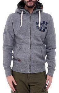 HOODIE ΜΕ ΦΕΡΜΟΥΑΡ SUPERDRY CORE APPLIQUE ΓΚΡΙ ΜΕΛΑΝΖΕ (L) HOODIE ΜΕ ΦΕΡΜΟΥΑΡ SUPERDRY CORE APPLIQUE ΓΚΡΙ ΜΕΛΑΝΖΕ (L)