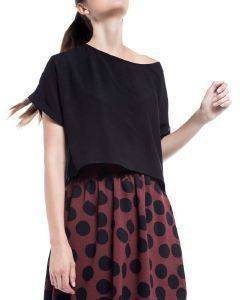 CROP TOP HELMI ΜΕ ΧΑΜΟΓΕΛΟ ΜΑΥΡΟ (M) CROP TOP HELMI ΜΕ ΧΑΜΟΓΕΛΟ ΜΑΥΡΟ (M)